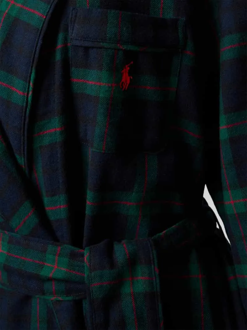 Polo Ralph Lauren Regular fit badjas van puur katoen donkergroen, foto 2