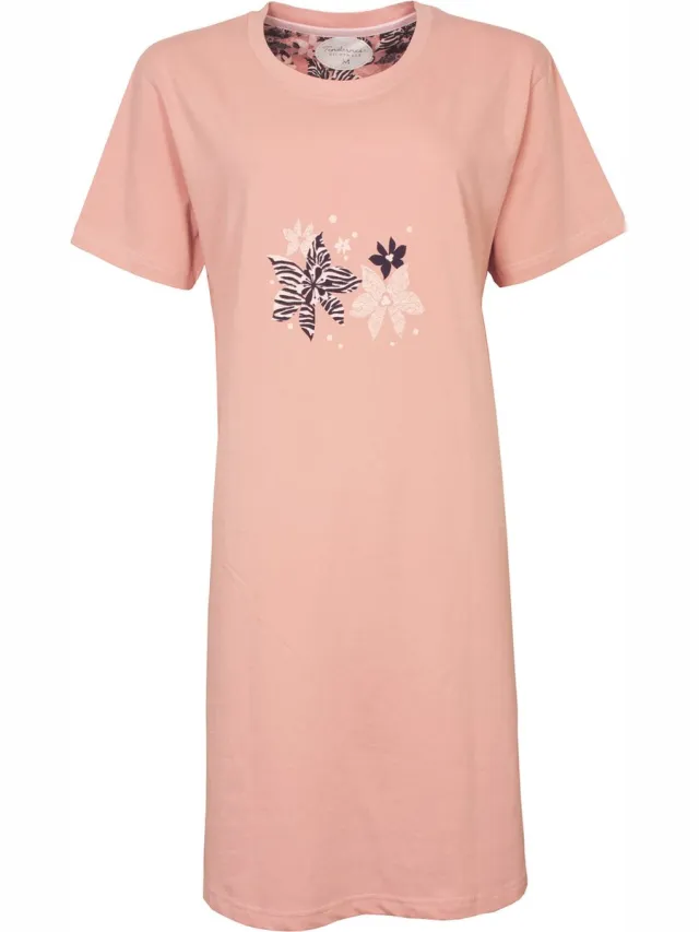 Tenderness Dames Nachthemd - 100% Gekamde Katoen - Roze