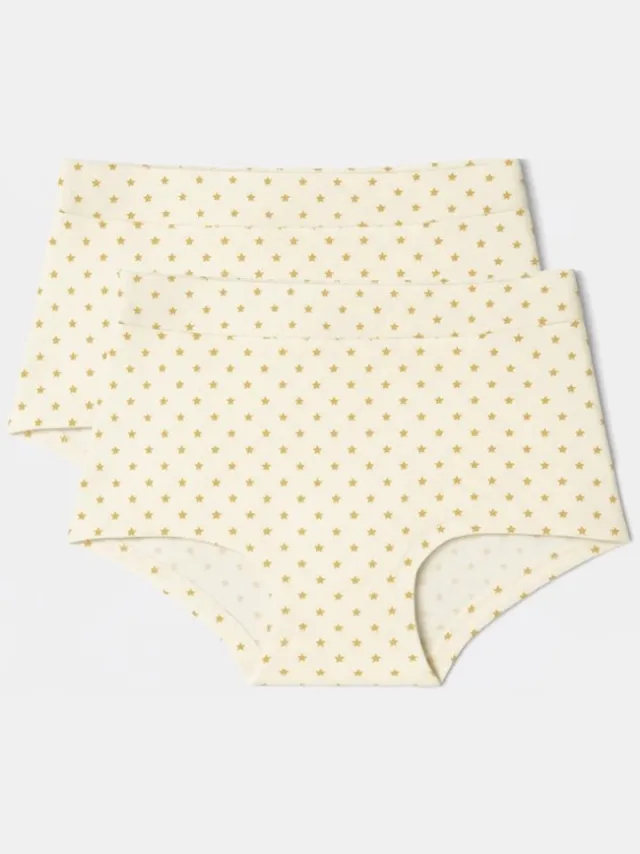 Woody Set van witte shorty's met sterretjesprint - 4 jaar / 104 gebroken wit