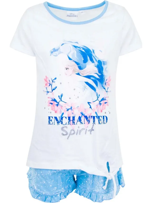 Disney Frozen pyjama - wit - lichtblauw - maat 110 / 5 jaar