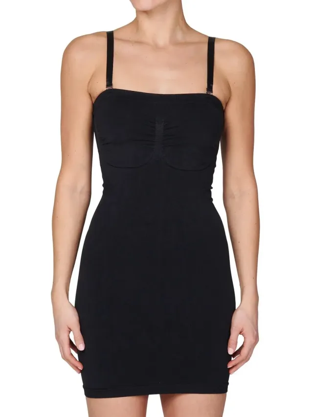 J&C strapless corrigerende onderjurk - Onderjurk met afneembandjes - Shapewear - Zwart /