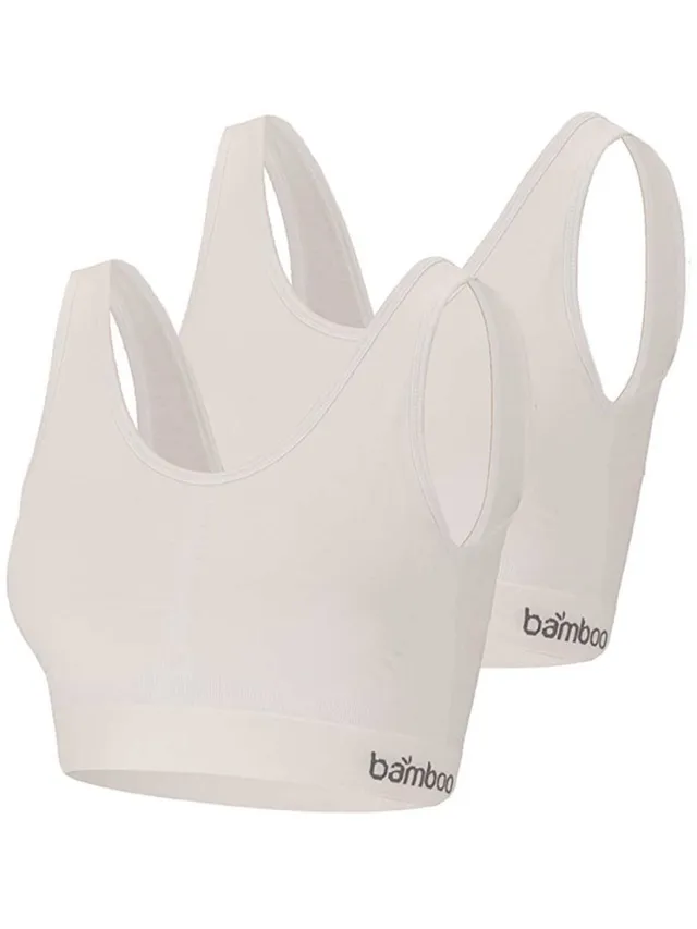 Apollo Ladies Bamboo Seamless - naadloze BH - sporttop 2-PACK Medium / wit
