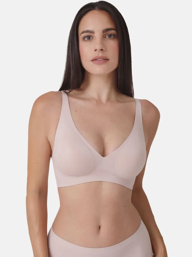 Sassa Mode Bonded Micro seamless bh zonder beugel lichtbeige