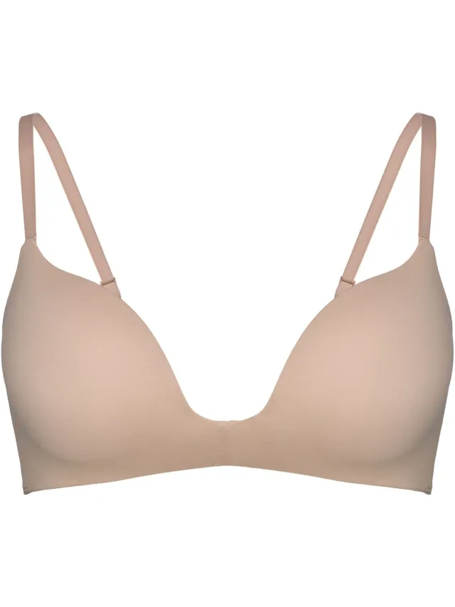 ESOTIQ Basic - Push-upbeha - Beugelvrij - Plunge - Beige