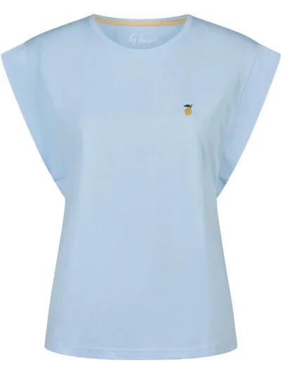By Louise Dames pyjama set lang kapmouw gestipt blauw, foto 2