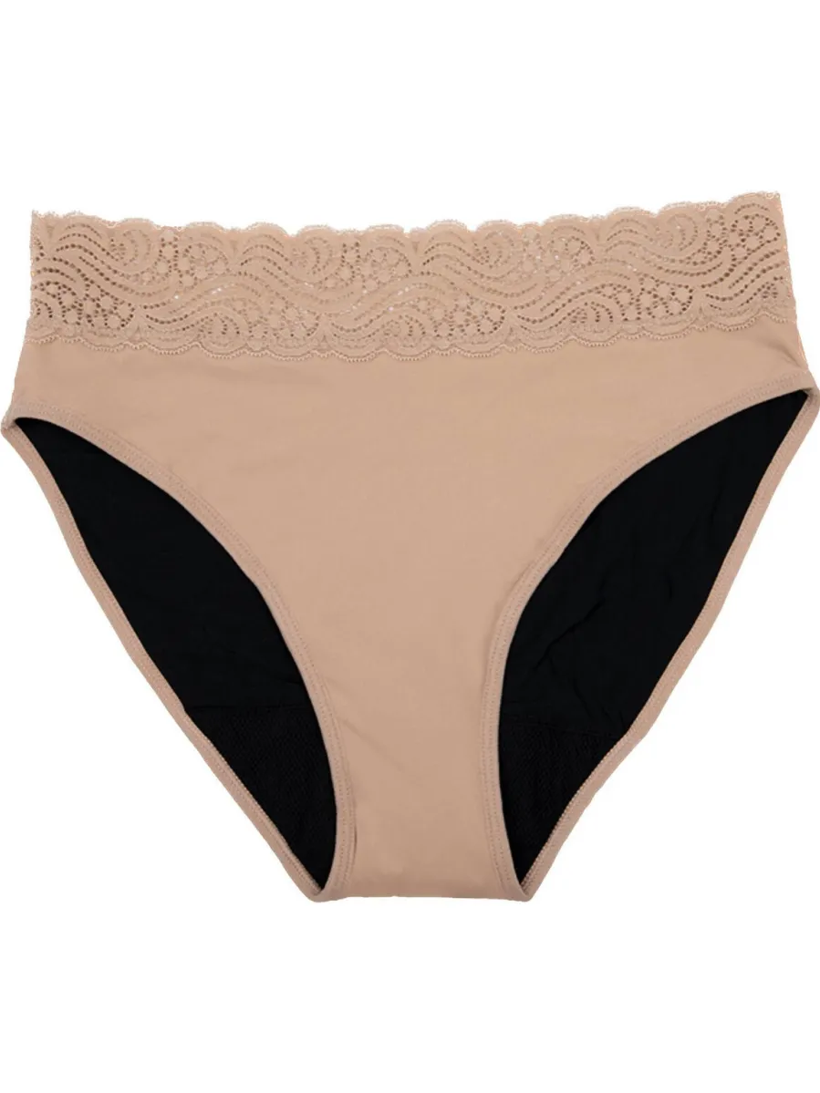 Moodies Undies sterk absorberende menstruatieslip beige, foto 2