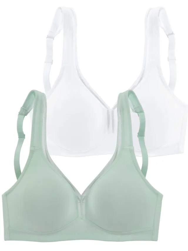 T-shirtbeha zonder beugel mint en wit, foto 2