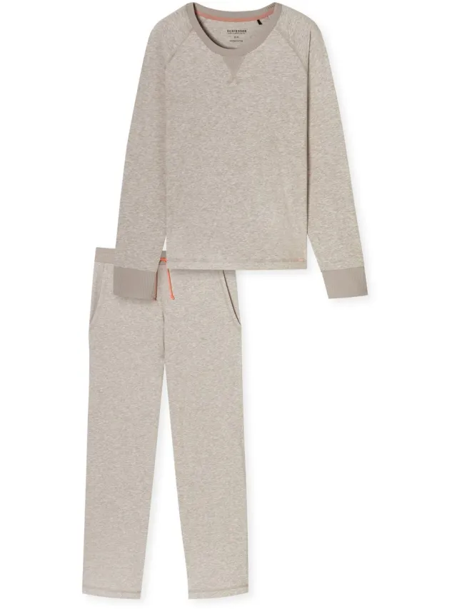 Schiesser Pyjama lang - Dames - Pyjamas beige