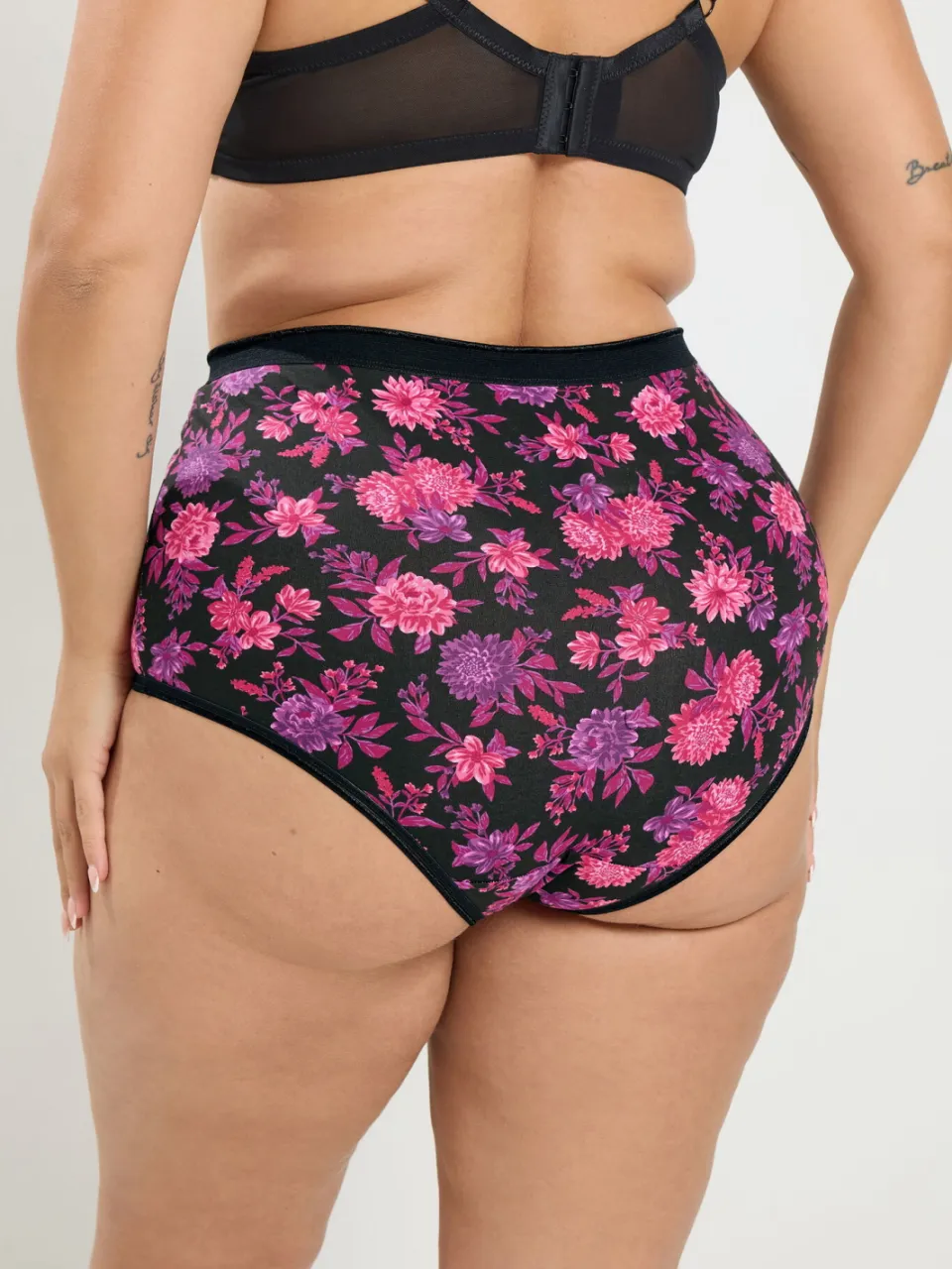 Yours Yourset Set Van 5 Paarse Maxislips Met Bloemenprintsize 46-48, foto 4