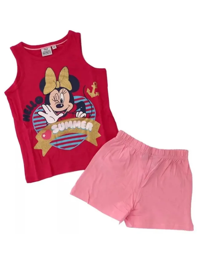 Disney Minnie korte kinderpyjama's 7 jaar Rood