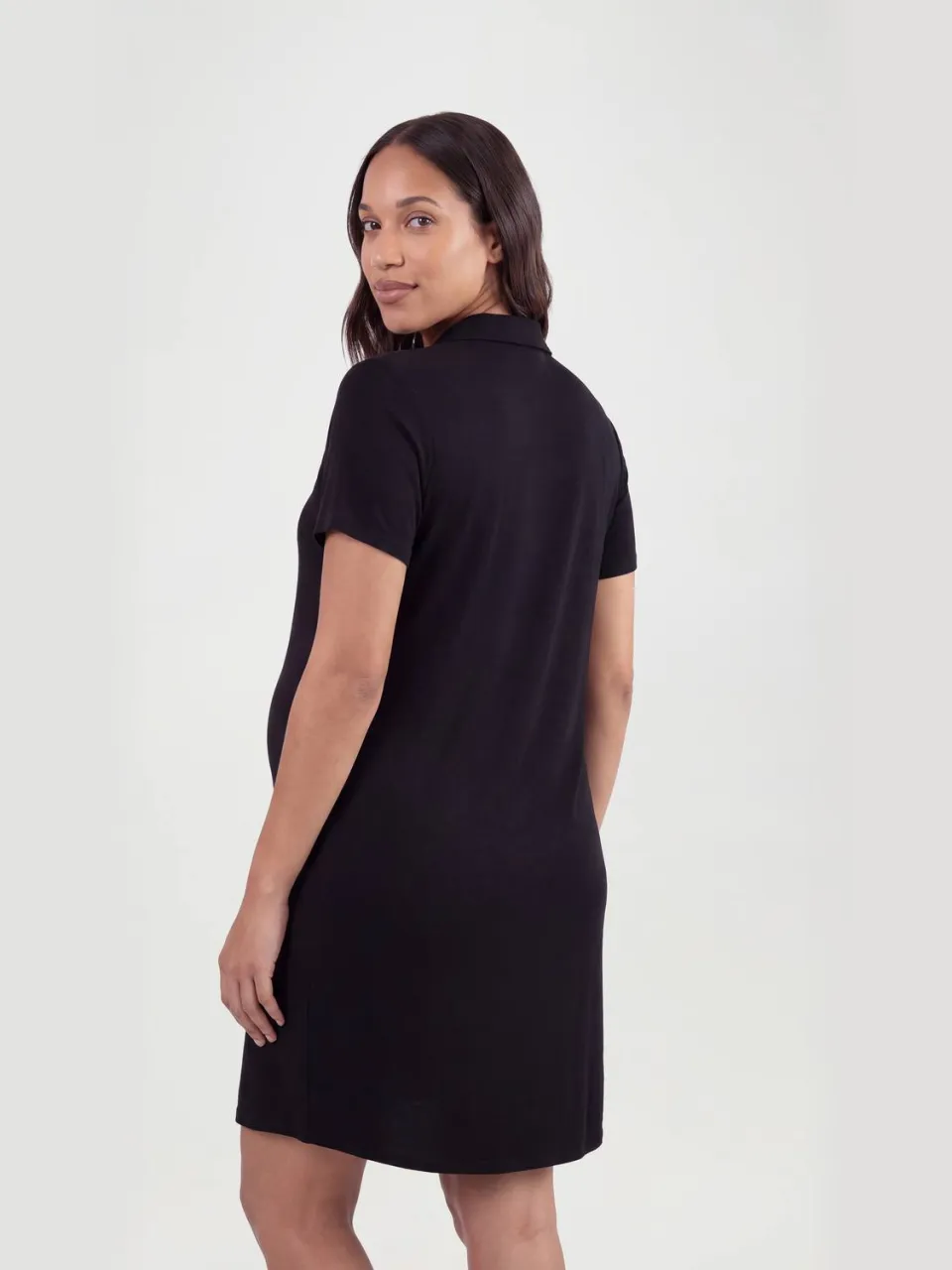 boohoo Dames Zwangerschaps Nachthemd Met Korte Mouwen zwart, foto 2