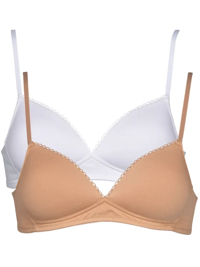 My Basic by After Eden bh zonder beugel set van 2 wit/beige