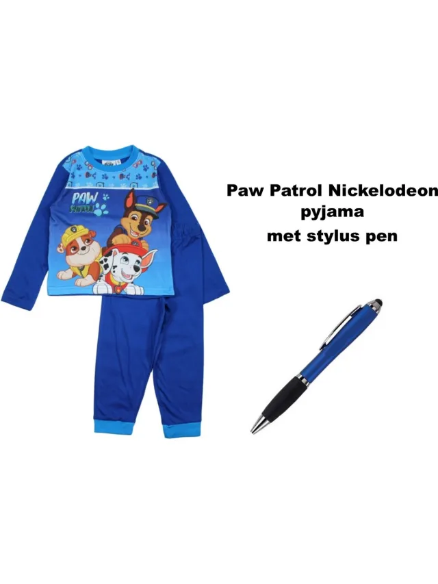 Nickelodeon Paw Patrol - Nickelodeon Pyjama - met donkerblauwe broek - met Stylus Pen. Maat 116 cm / 6 jaar.