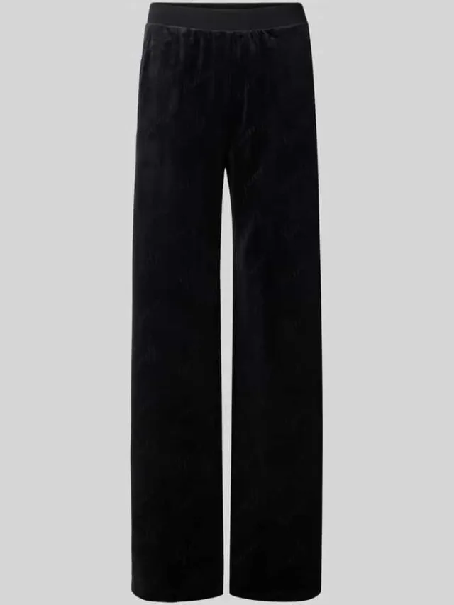 Guess straight fit sweatpants met elastische tailleband model 'LOREN' zwart, foto 2
