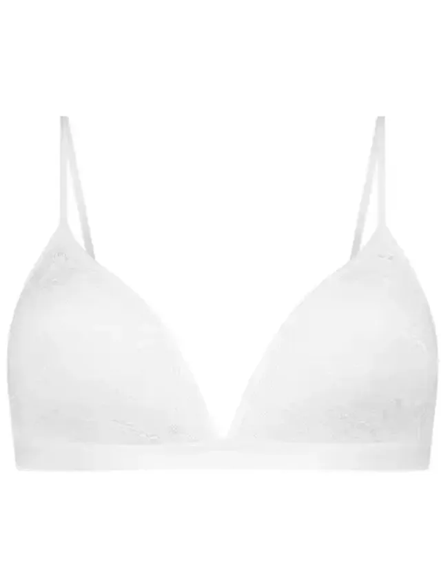 Ten Cate Basics organic cotton stretch voorgevormde bh met kant wit voor Dames