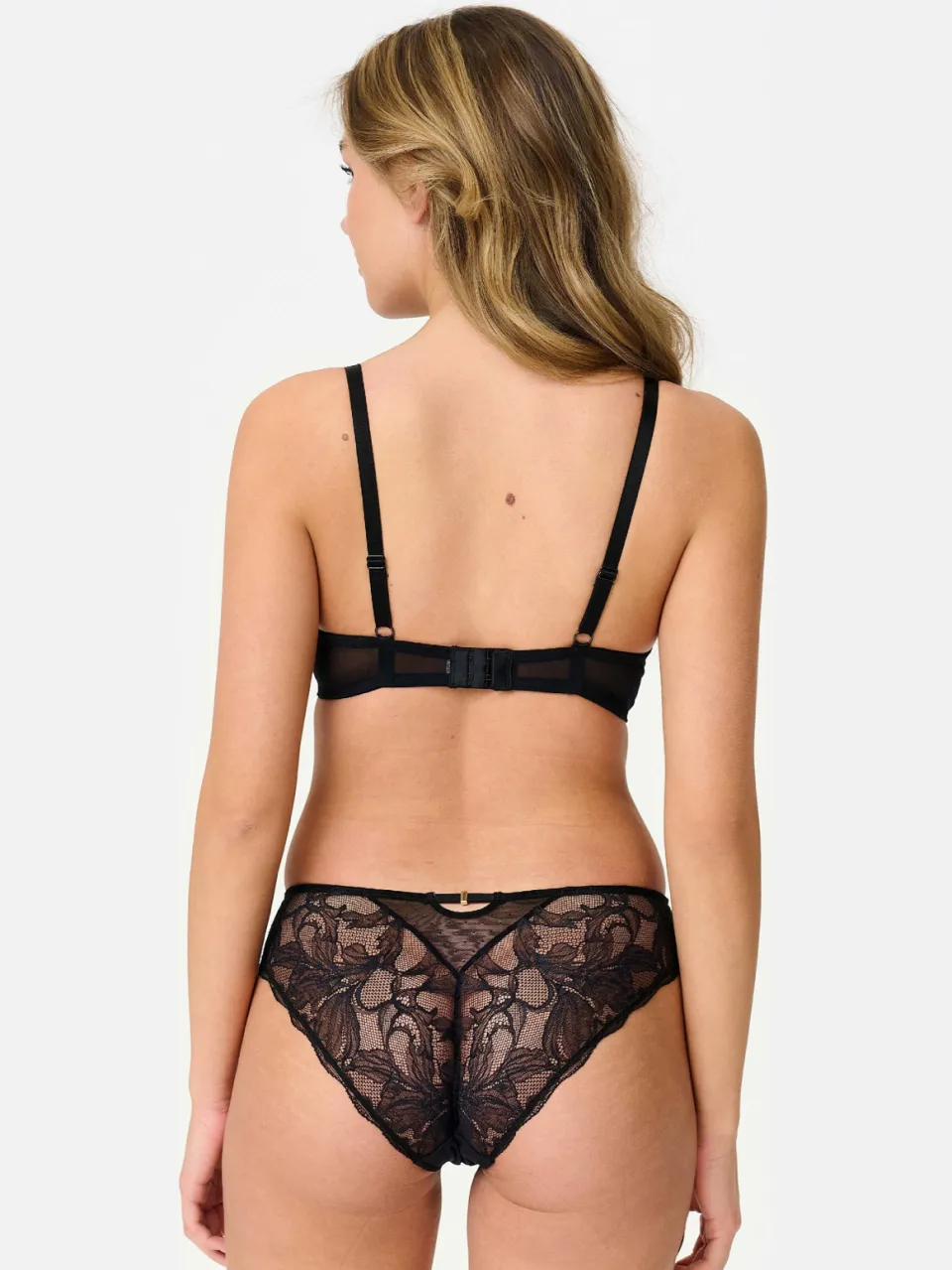 Lingadore voorgevormde plunge beugel-bh met kant zwart, foto 4