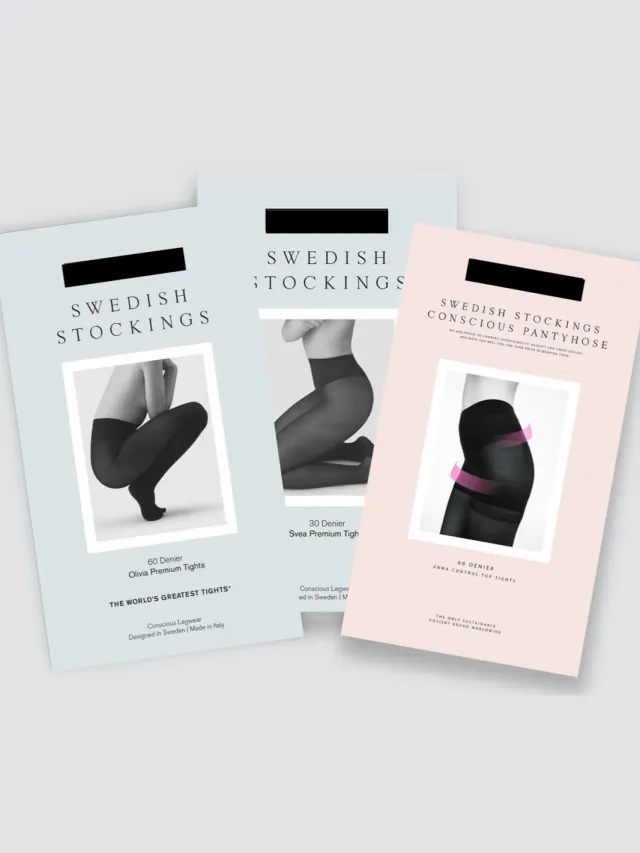 Swedish Stockings dames vegan Pantyset Olivia Svea Anna Zwart