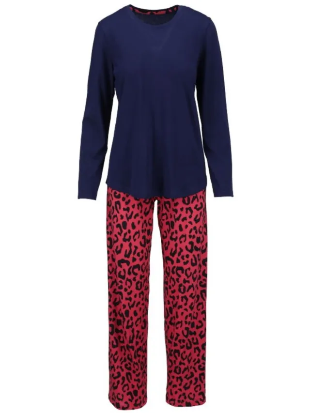 Ringella Katoenen dames pyjama nachtblauw Ringella - Blauw - Maat - 44