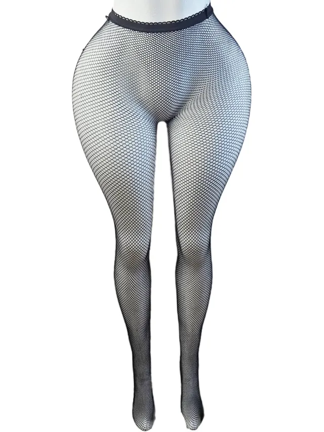 BamBella ® - Panty -Onesize - gaas maillot dunne pantys Dames - Onesize - lingerie van kant zwart