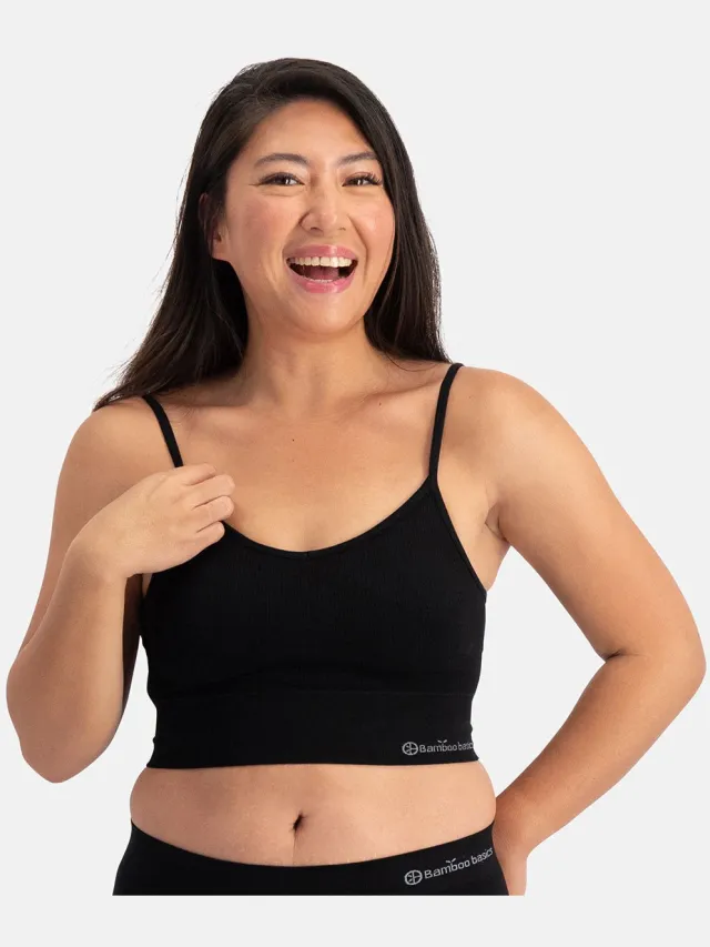 Bamboo Basics Comfortabel & Zijdezacht Bamboo Basics Seamless Padded Bra Fenna V-hals - Zwart