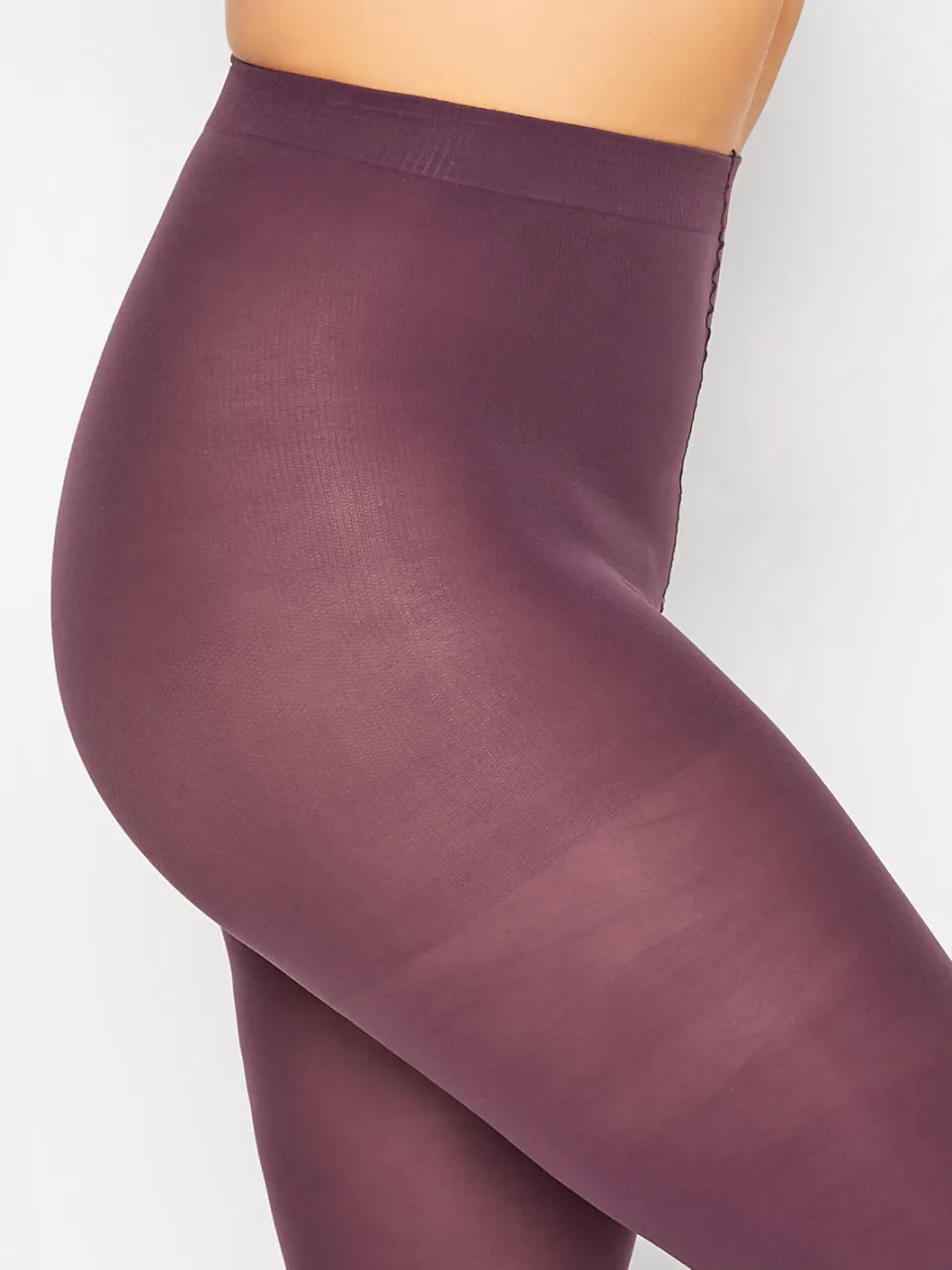Yours Premium Panty Van 50 Denier In Donkerpaarssize 62-64 paars, foto 3