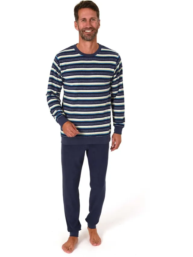 Normann badstof heren pyjama Relax 70288 - Geel