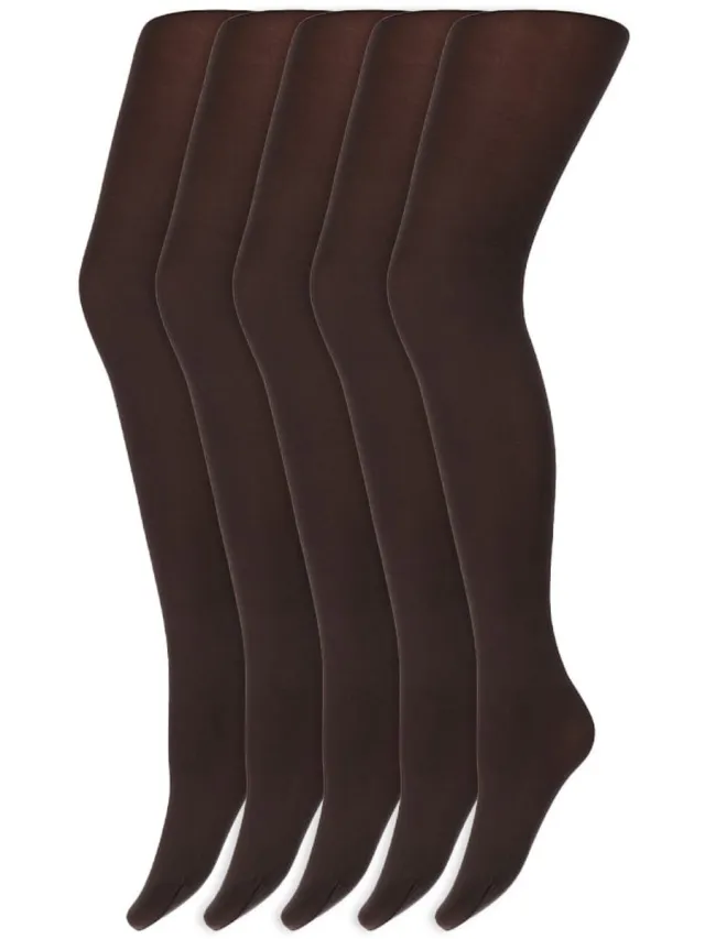 Marianne Gekleurde panty’s | Micro | 60 Denier | Merk: Marianne | Maat: S t/m XXL | Kleur: Chocolate | 5 Paar Bruin