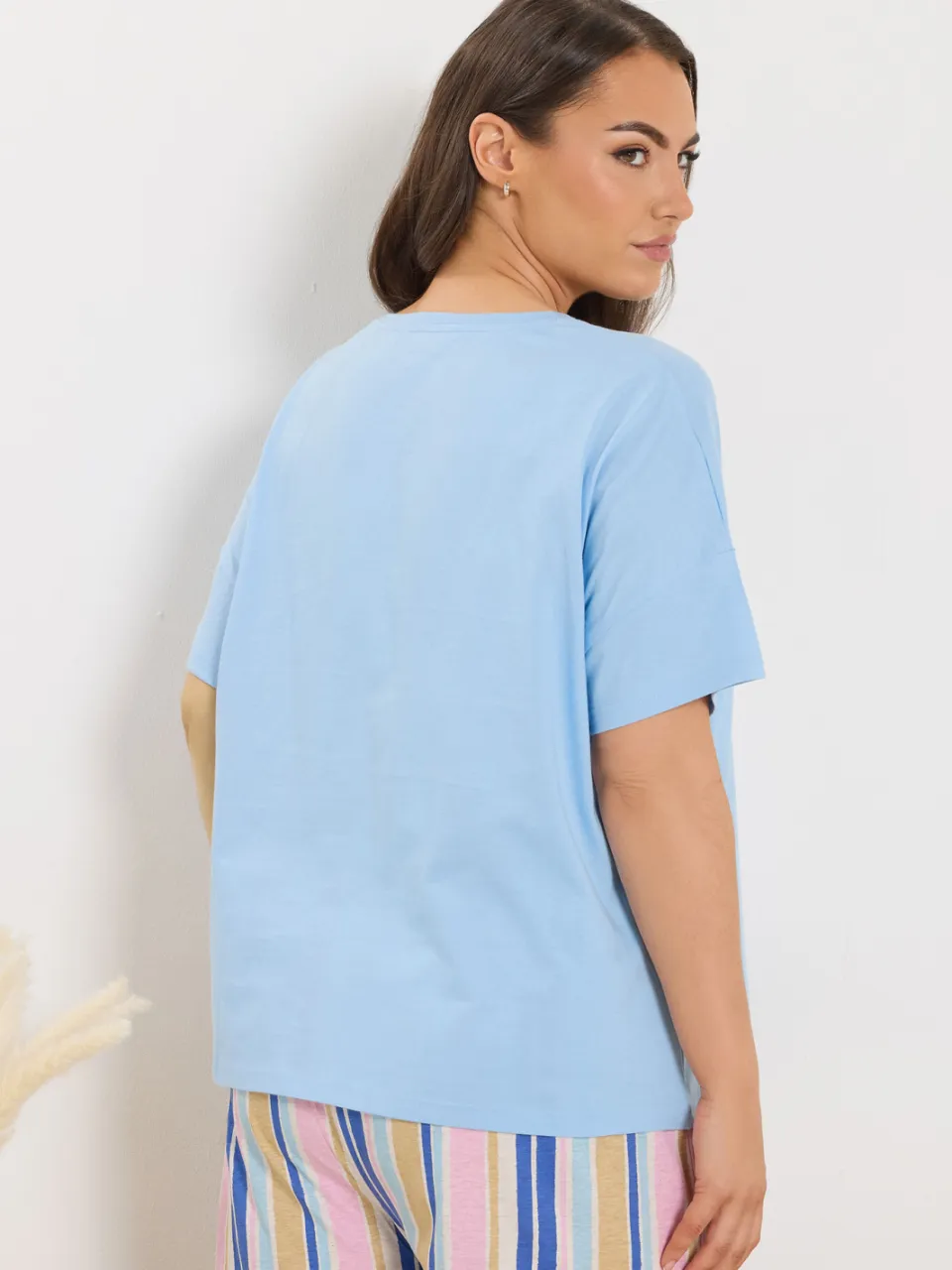 Yours Blauwe 'Dream By The Sea' Pyjamatop-48, foto 4