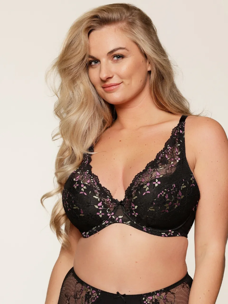 Lingadore DAILY Triangel plunge BH Zwart/Veelkleurig