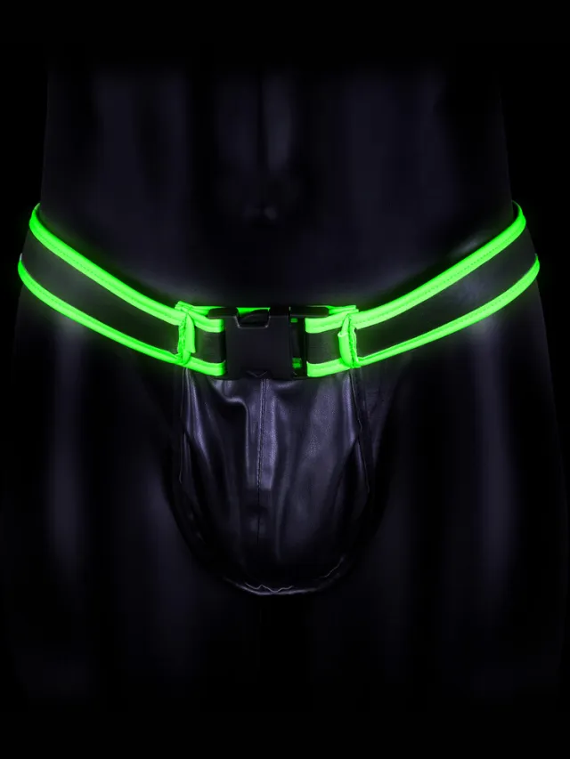 Ouch! by Shots Jockstrap met Gesp - Glow in the Dark