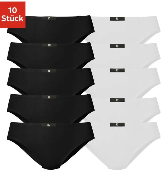 slips H.I.S set van 10 zwart en wit, foto 2
