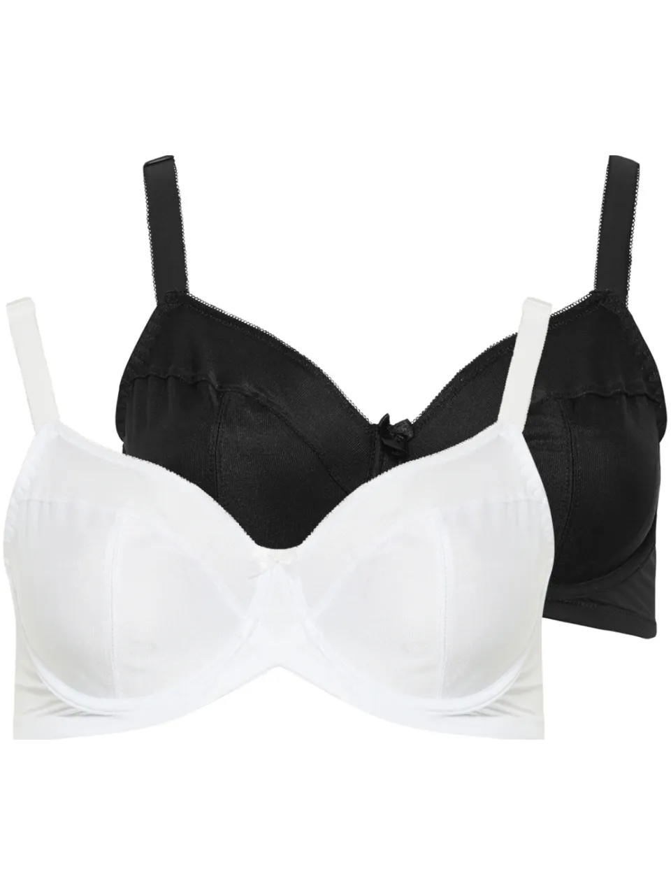 Yours 2Pack Zwarte En Witte Bh's Met Beugel, foto 3
