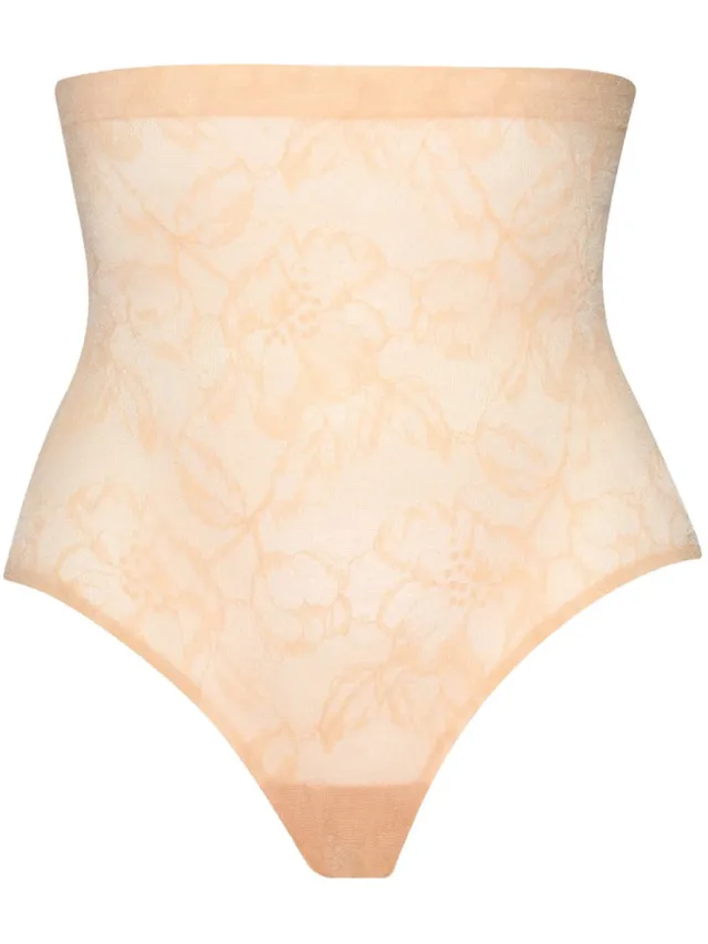 Bye Bra Kanten Corrigerende Slip met Hoge Taille Beige