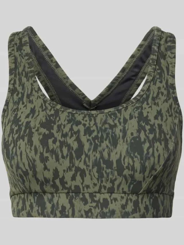 Varley Bustier met racerback, model 'ALWAYS SELMA' olijfgroen, foto 2