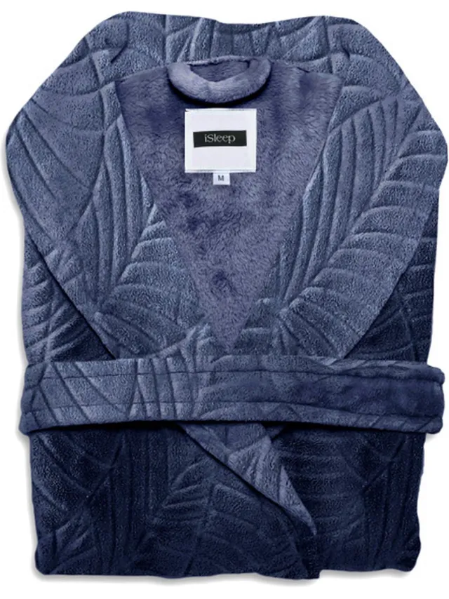 iSleep Leaf Badjas Lang - Indigo Blue