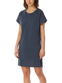 Schiesser Casual Nightwear Short Sleepshirt Grijs