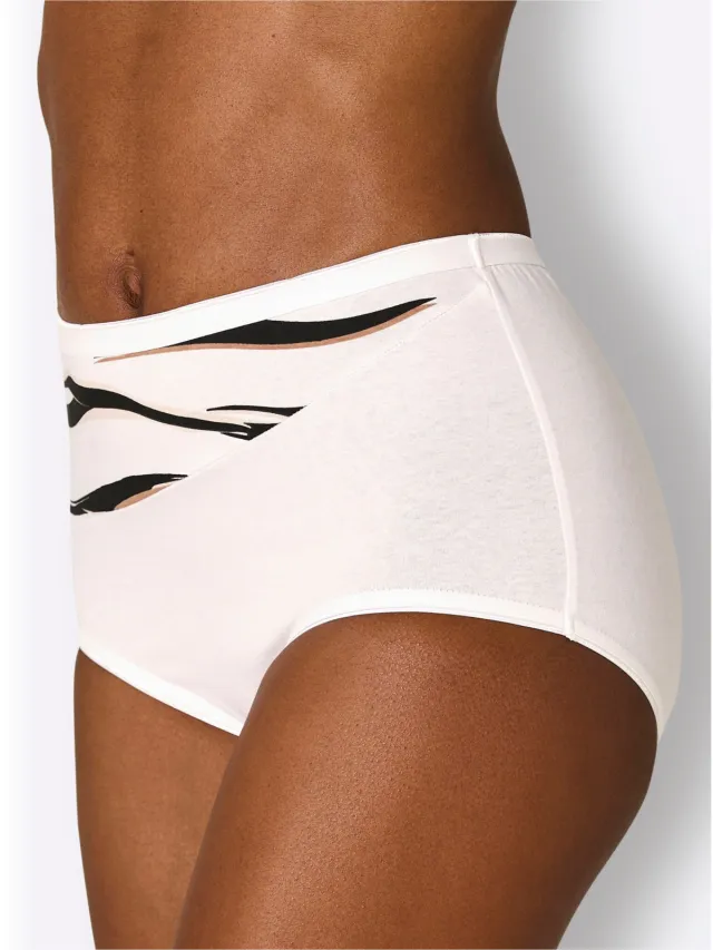 Tailleslip wit geprint