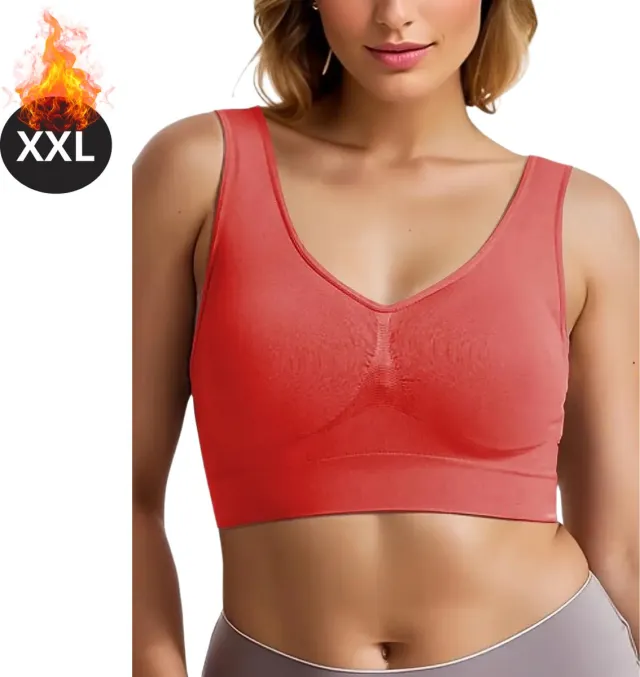 Nivard BH Zonder Beugel - Zonder Bandjes - Push-up Bh's - Comfort Beha - Gemengd - Comfortabel - Rood