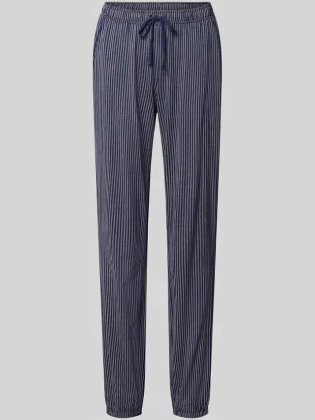 s.Oliver Regular fit pyjamabroek met mix van katoen en viscose Donkerblauw
