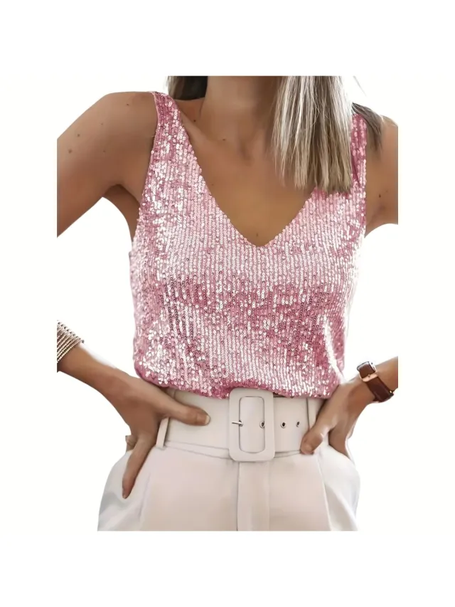 Currero Topje Dames - Top Kleding - Shirt - Blouse - Kort - Volwassen - Roze