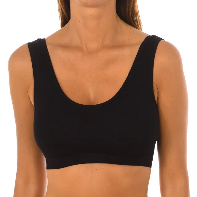 Q-En Dames Bamboe Sportbeha Q707 Zwart