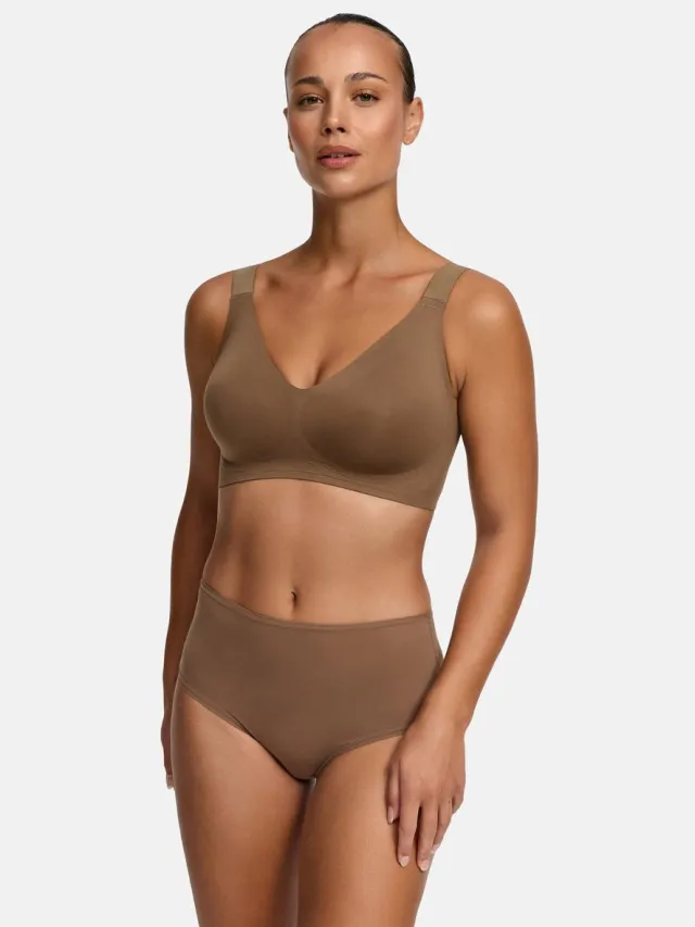 cfab Comfort Minimizer BH - Caramel - XL - BH Zonder Beugel Voorgevormd - Ondergoed - Naadlos
