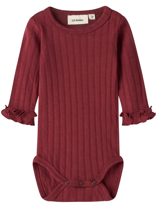 Lil' Atelier Baby Romper Biologisch katoen Biking Red1