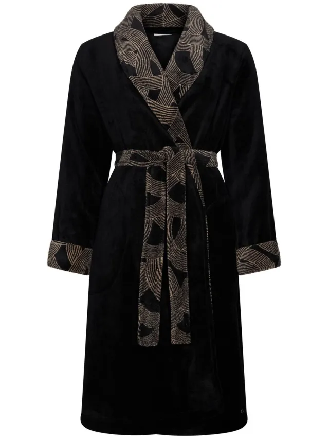 Pastunette Premium - Badjas - Balance - Zwart - Fleece