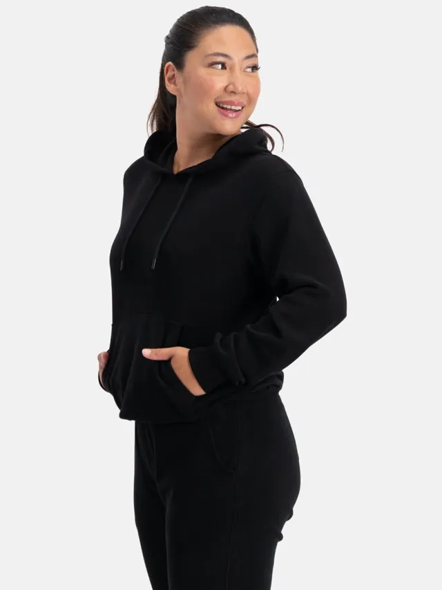 Bamboo Basics Dames Hoodie Gaby - Zwarte Hoodie - Zachte Bamboe Dames Hoodie Met Capuchon - Sweater Dames Capuchon
