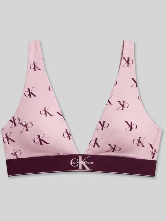 Calvin Klein Bralette met all-over motief model 'LIGHTLY LINED TRIANGLE' roze, foto 2