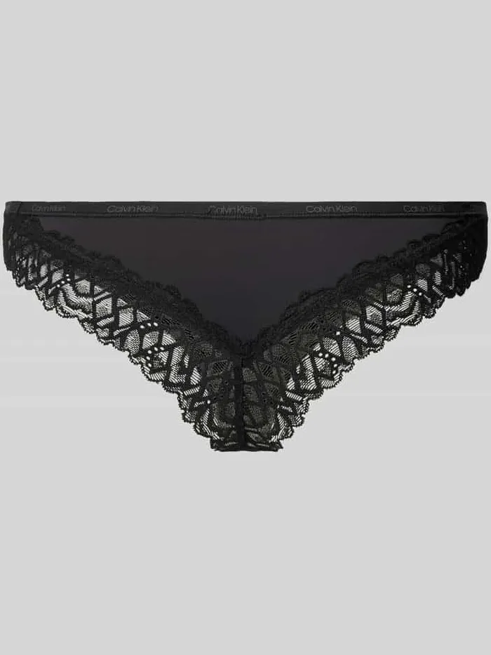 Calvin Klein String met labelprints zwart