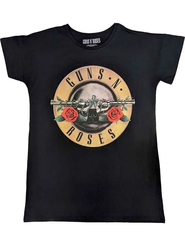Guns N' Roses Classic Logo Nachtjurk - L - Zwart