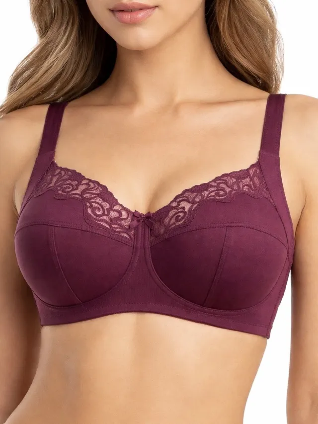 MILENKA softcup beugelloze BH - bordeaux