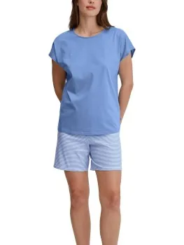 Calida Lovely Nights Short Pyjama Blauw,Roze,Versch.kleure/Patroon